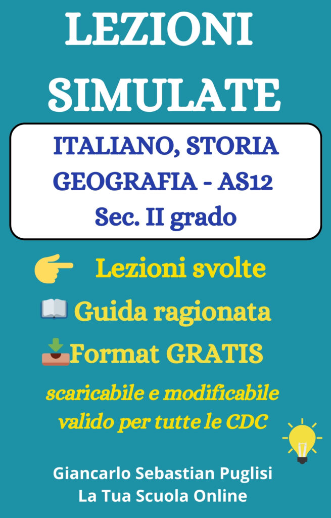 Lezione simulata As12 Italiano Storia Geografia